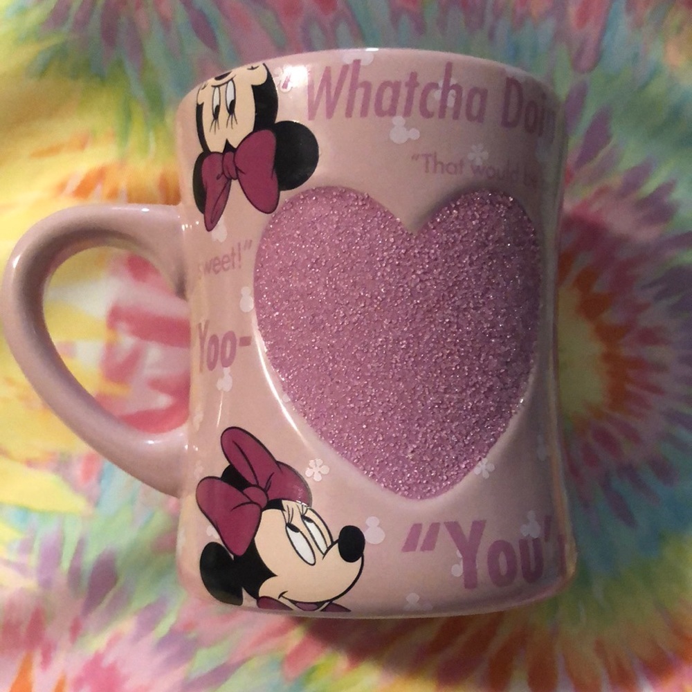 Mini Mouse pink coffee cup Disney Parks